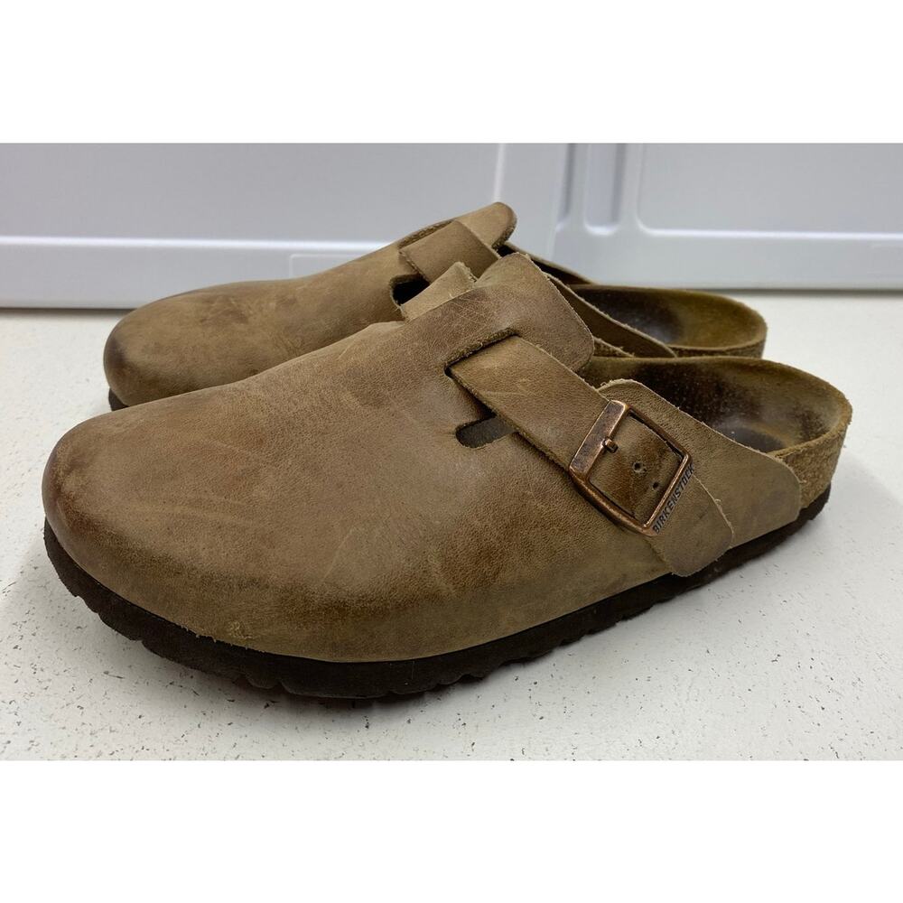 Women Birkenstock Germany Boston Oiled Leather slip-on clogs sandals 38 (US 7)